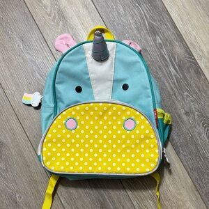 Skip Hop Unicorn Backpack - Teal and Yellow